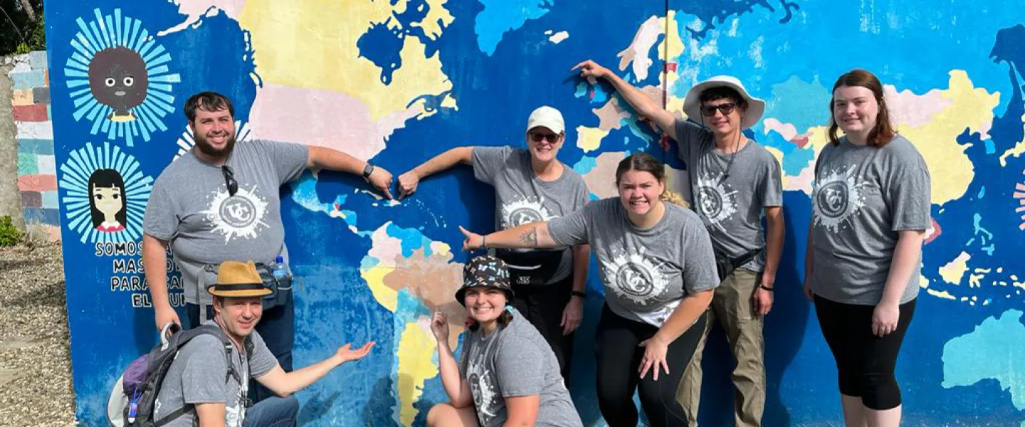 A Cumberlands group explores an area of the Carribbean during a study abroad experience.