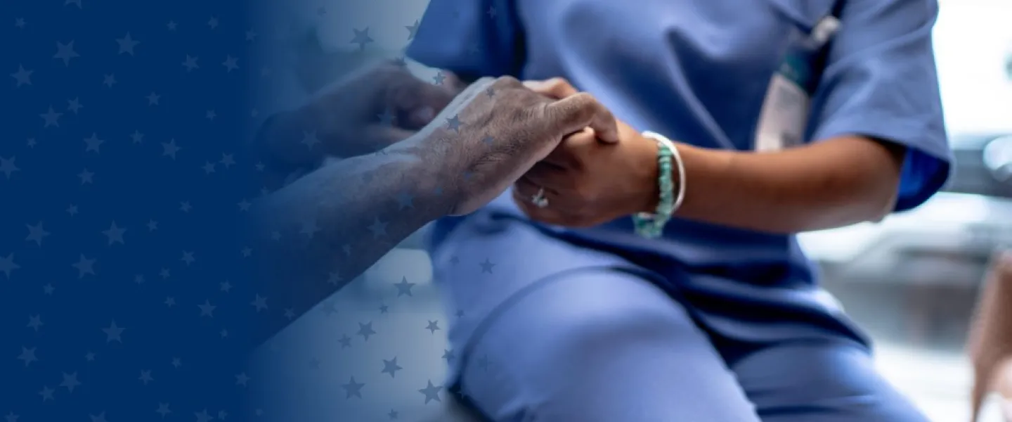Nurse Holding Patient Hands