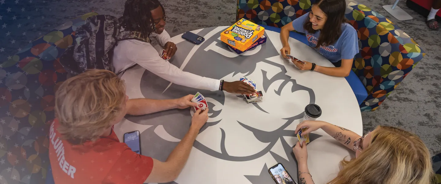 Cumberlands students take a break between classes in the student center.