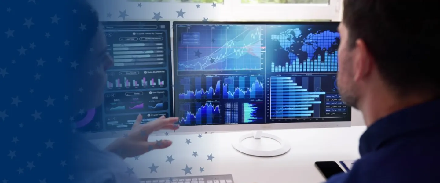 Data Scientist Reviewing Work on Computer