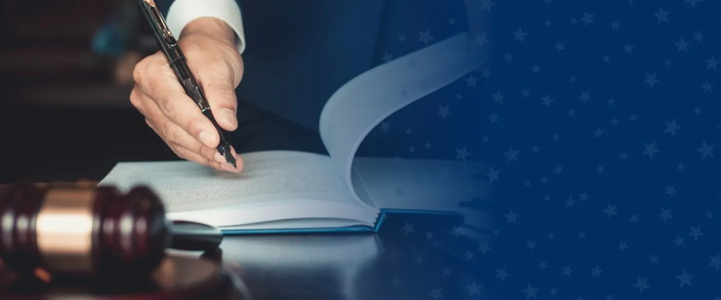 Criminal Justice Worker Signing Book