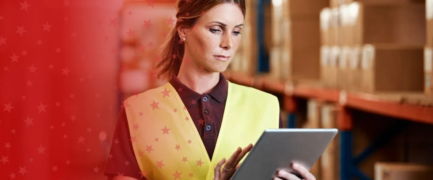Supply Chain Worker in Warehouse