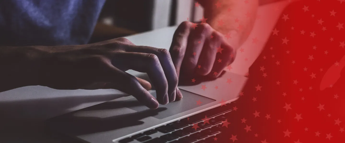 Cybersecurity Personnel on Laptop