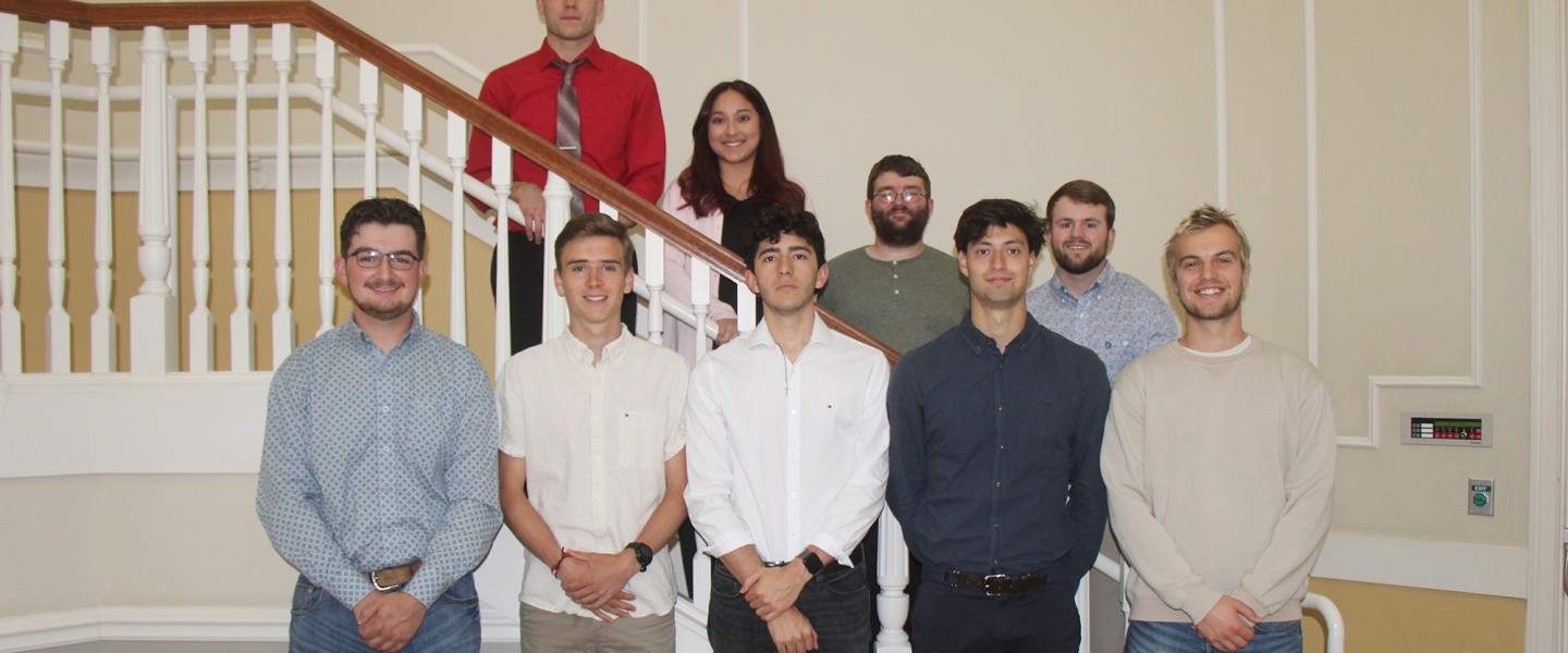 Nine new students were inducted into Cumberlands Sigma Pi Sigma honor society. 