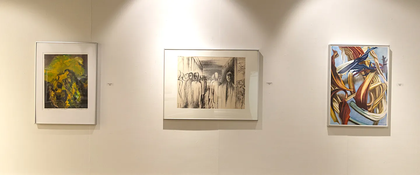 Three student art pieces are on display in the Cumberlands art gallery. 