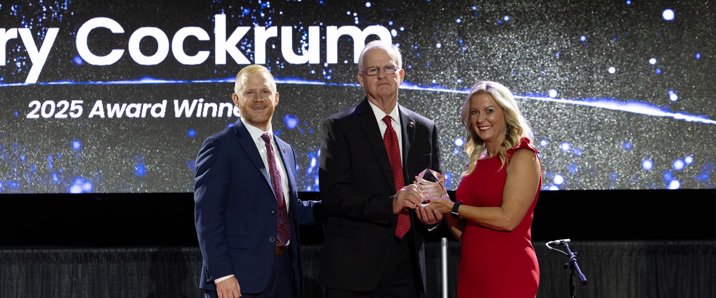 President Larry L. Cockrum is awarded the 2025 SOAR Leadership Award. 