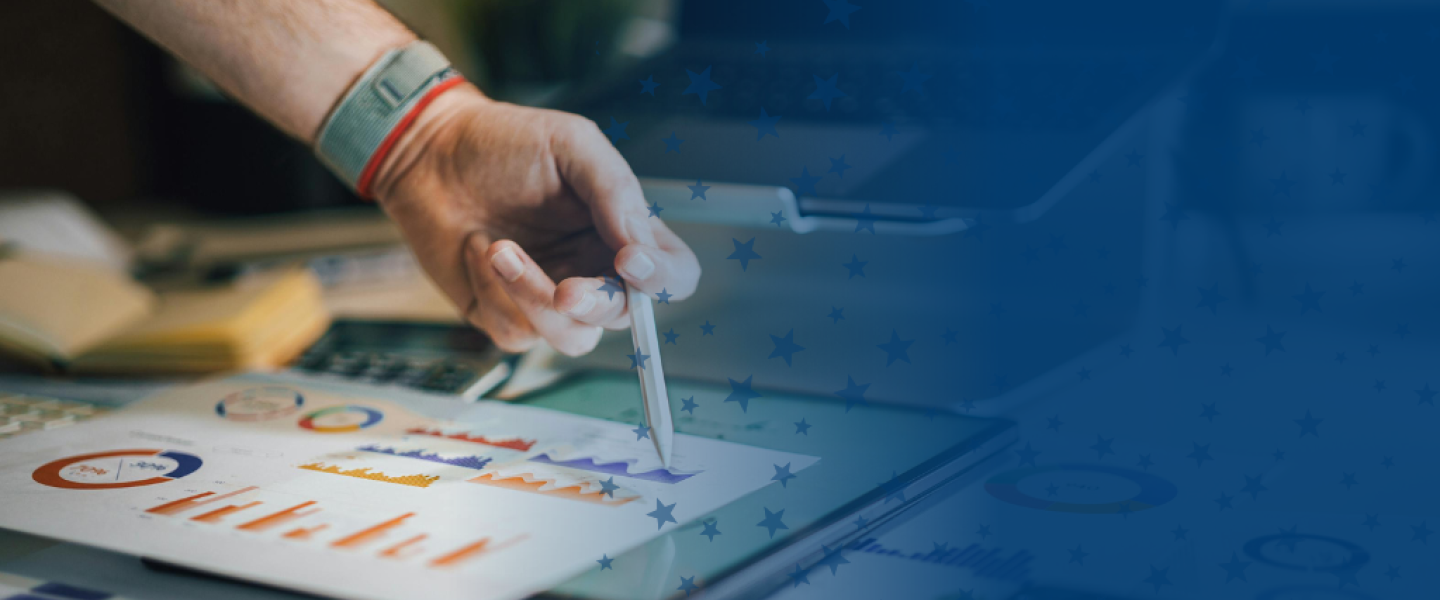 Stylus Writing on a Tablet with Charts and Tables