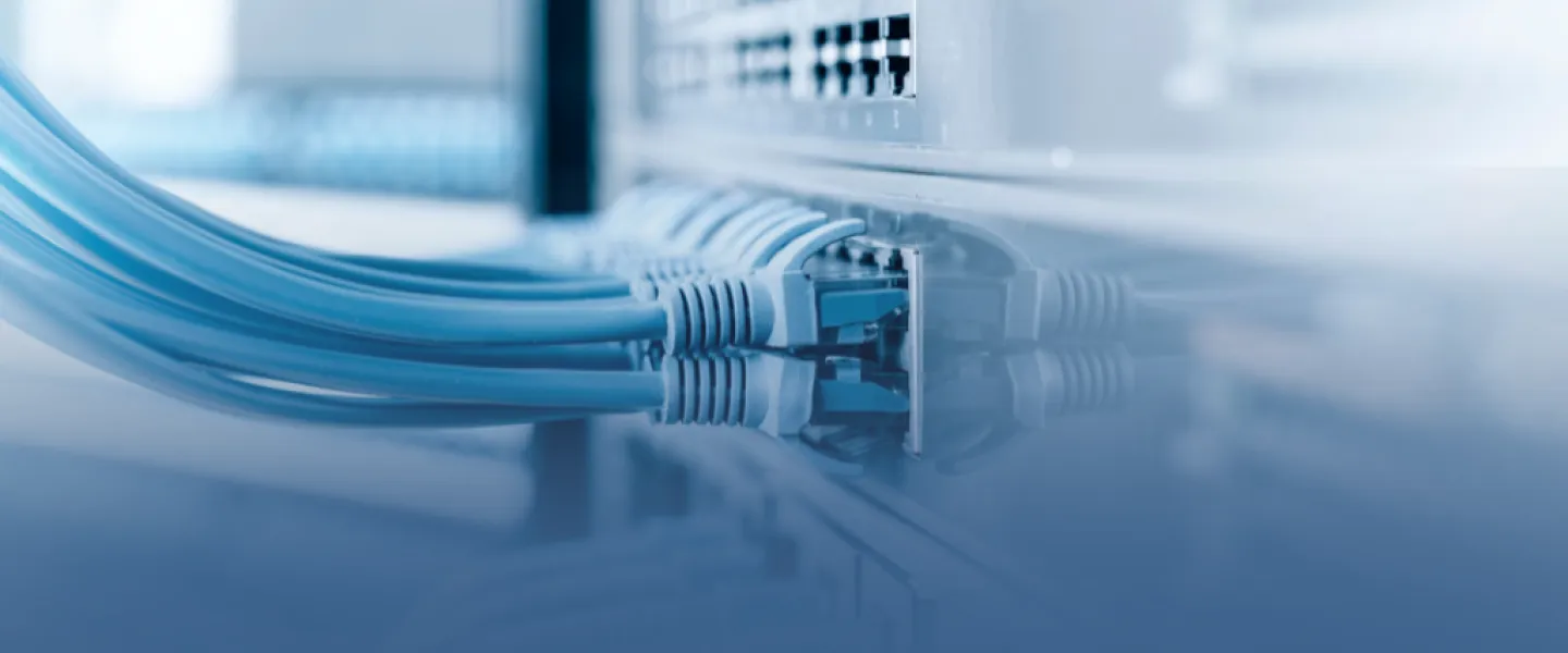 Ethernet Cables Plugged into Computer