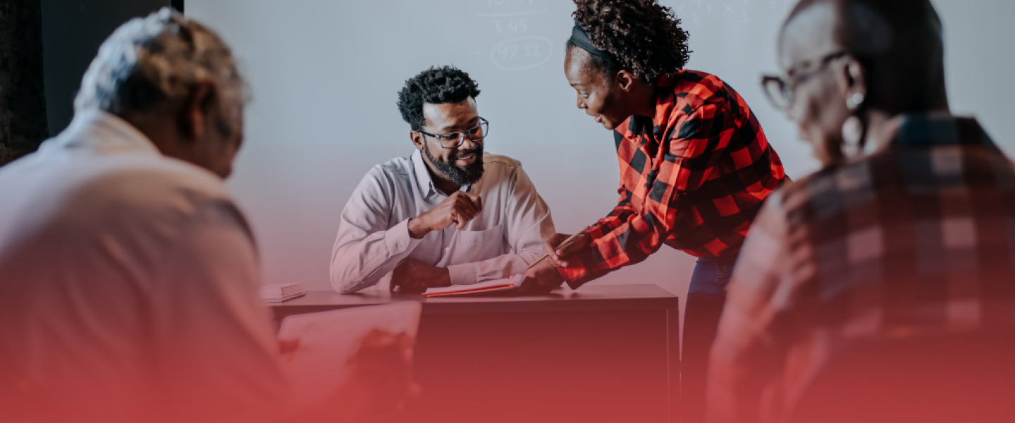 Students and Professor Speaking in Classroom