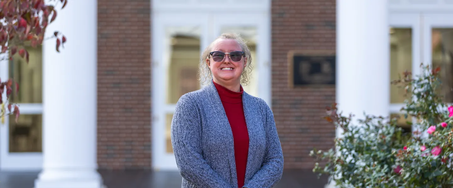 Kaleigh Nicley poses for a photo on Cumberlands campus. 