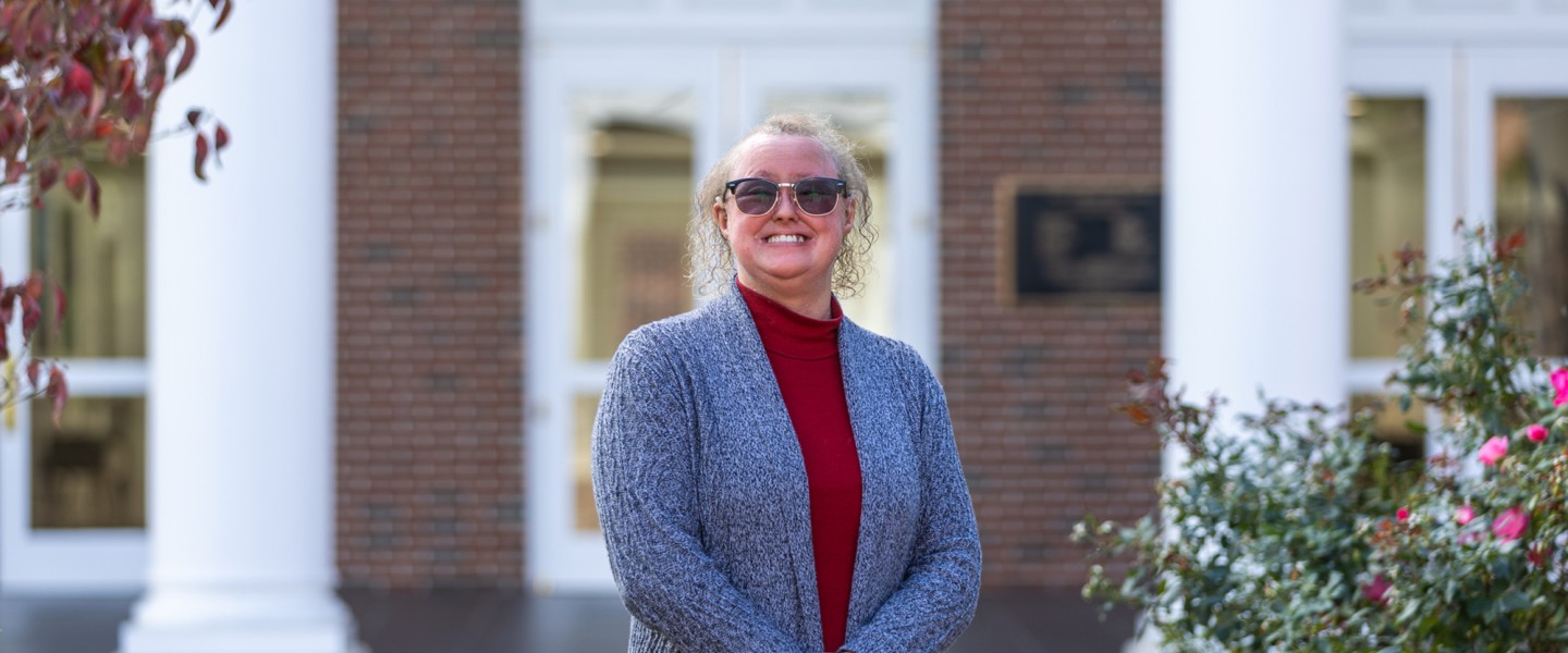 Kaleigh Nicley poses for a photo on Cumberlands campus. 
