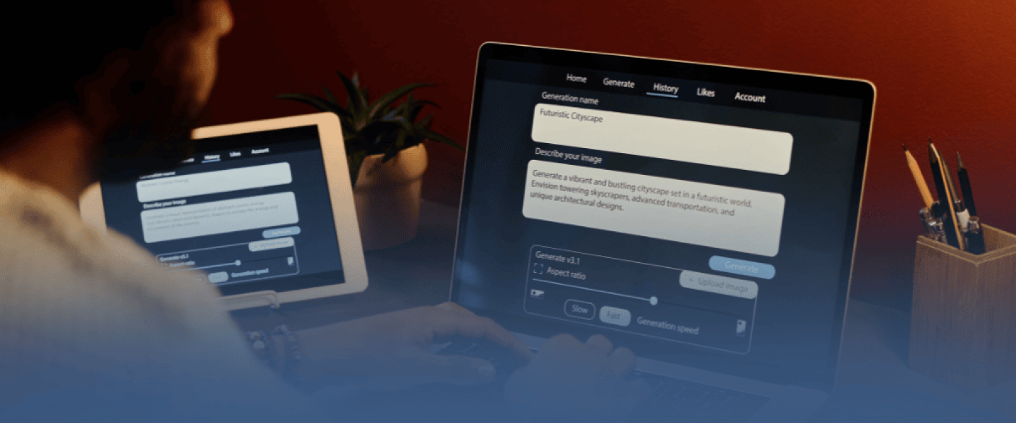 Person with Laptop Using AI Chatbot