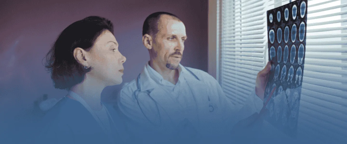 Patient Looking at Brain Scan Results