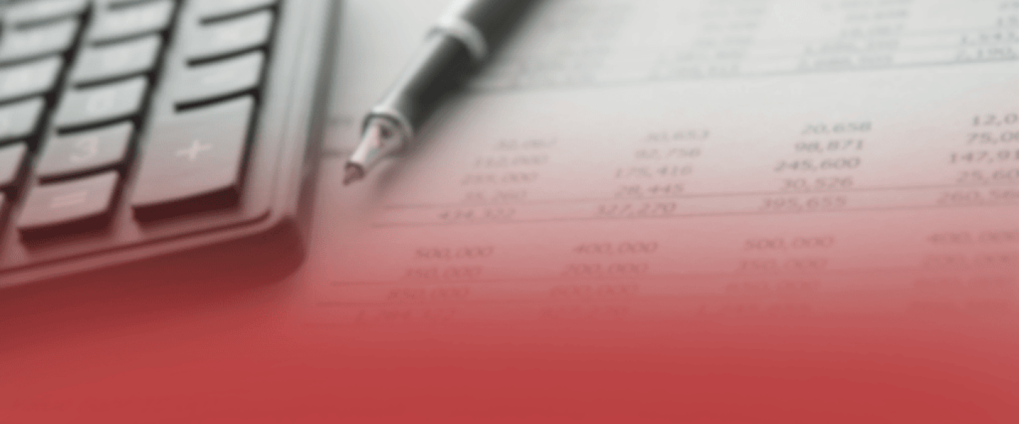 Pen On Spreadsheet with Accounting Numbers