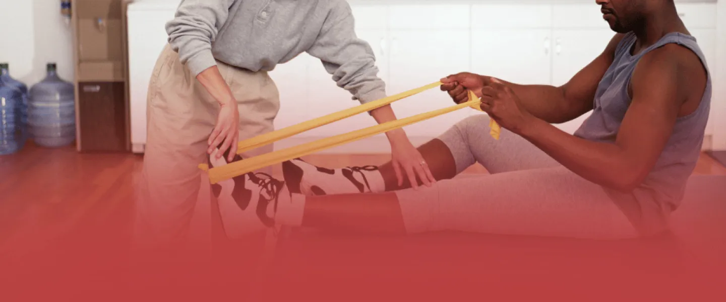 Physical Therapist Working with Patient