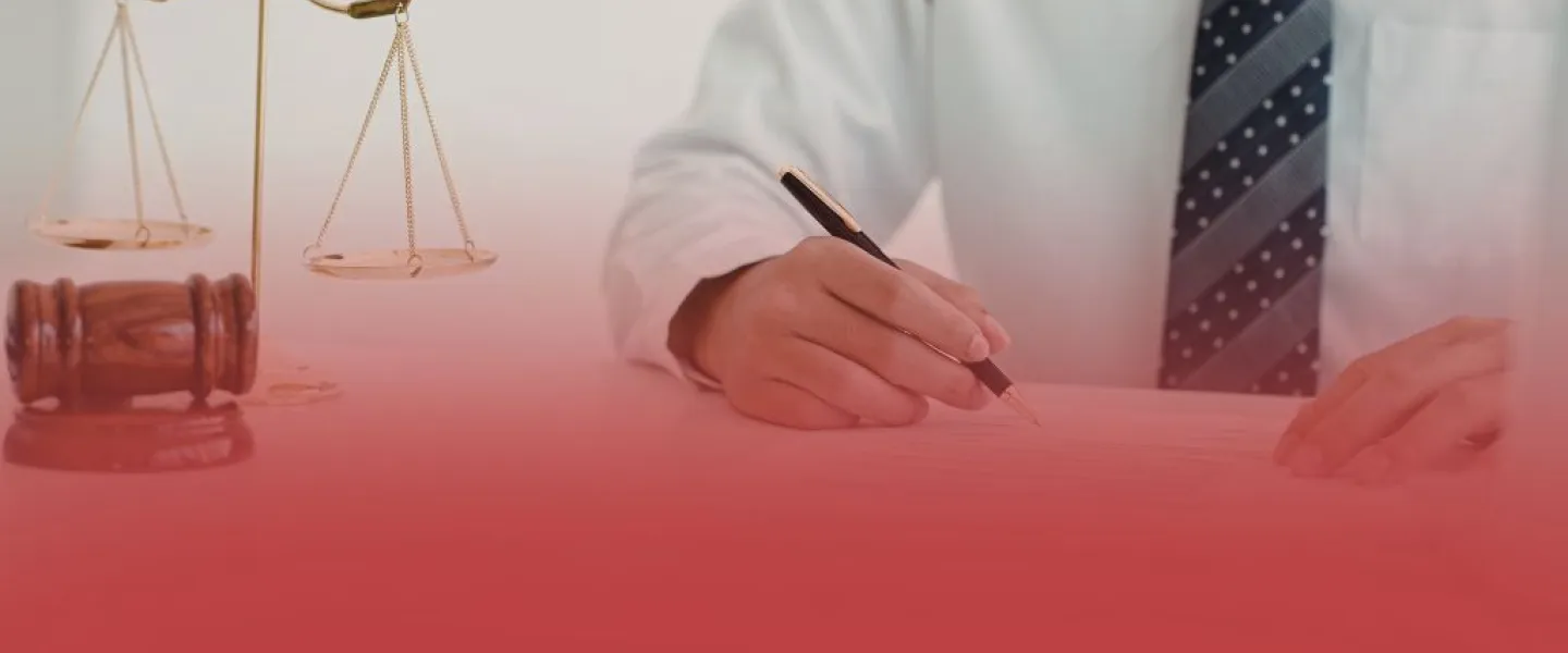 Legal Partner with Scales of Justice and Gavel