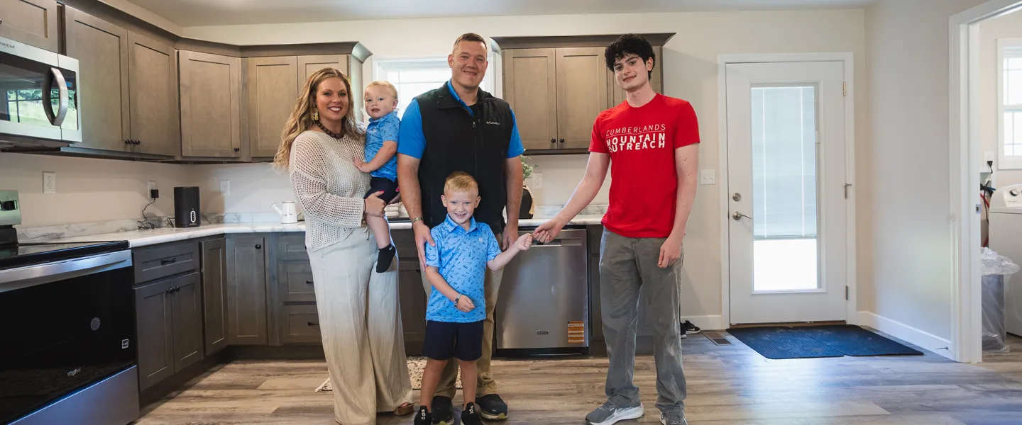 The Fulton family are the recipients of a new home through Cumberlands Mountain Outreach program. 