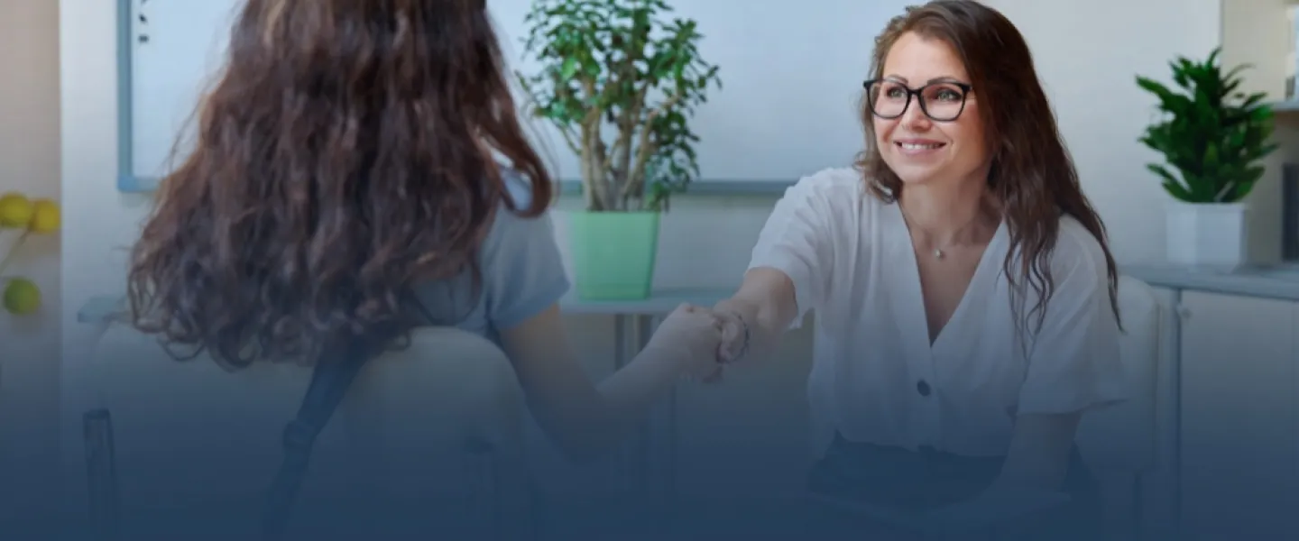 Social Worker with Client