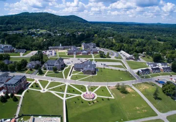 Aerial image of campus