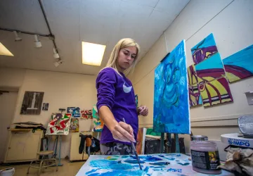 Student painting