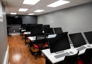 A room with computers
