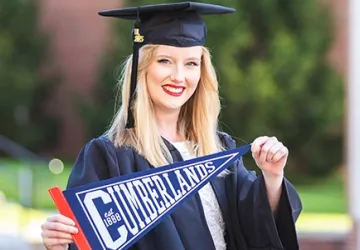 Students wearing cap and gown