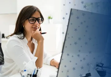 Woman Working at Desk