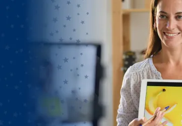 Teacher Using Online Program