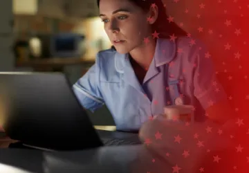 Nurse Studying Online