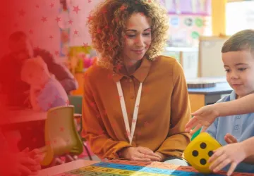 Math Teacher Working with Students