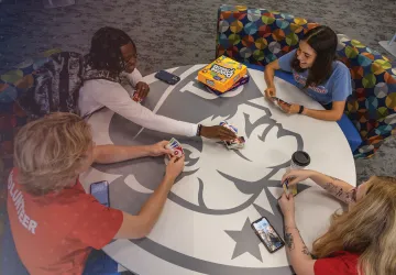 Cumberlands students take a break between classes in the student center.