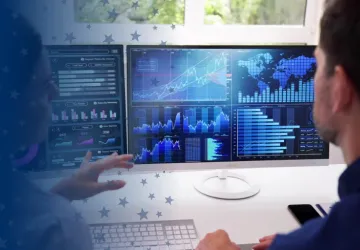 Data Scientist Reviewing Work on Computer