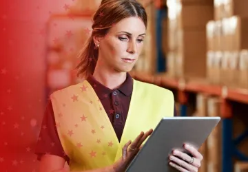 Supply Chain Worker in Warehouse
