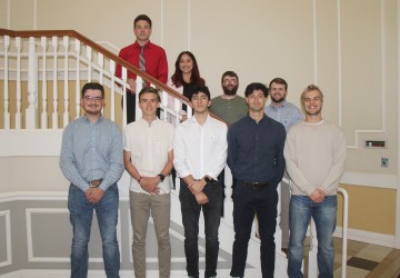 Nine new students were inducted into Cumberlands Sigma Pi Sigma honor society. 