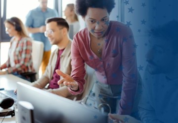 Cybersecurity Engineer Working in PC Lab