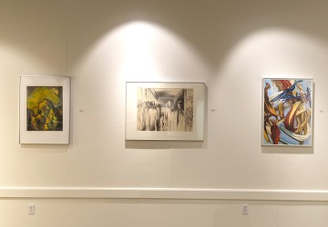 Three student art pieces are on display in the Cumberlands art gallery. 