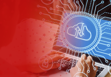 Cloud Computing Graphic on Laptop