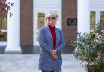 Kaleigh Nicley poses for a photo on Cumberlands campus. 