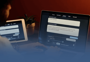 Person with Laptop Using AI Chatbot