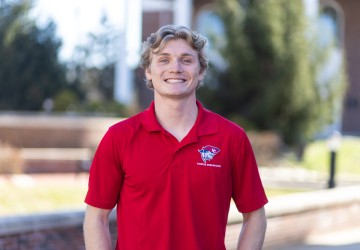 Campus ambassador and TJ Roberts award recipient Mason Smith.