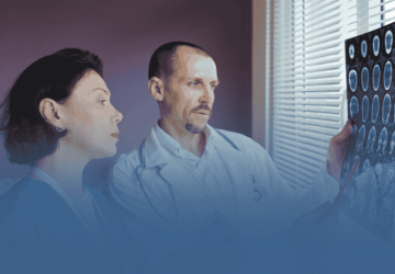 Patient Looking at Brain Scan Results
