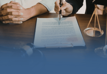 Paralegal with Pen and Legal Document