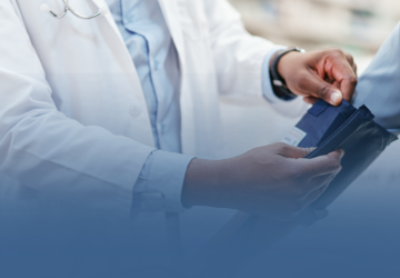 FNP with Patient Taking Blood Pressure