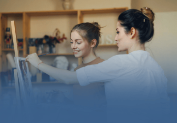Two Art Students Painting