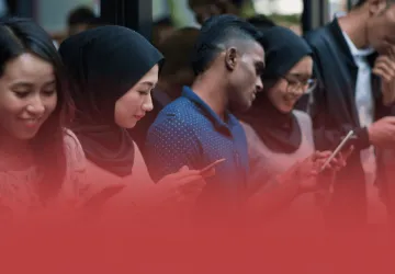 Students on Phones