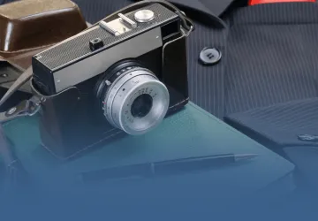 Film Camera and Notepad