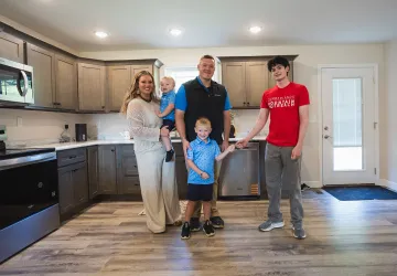The Fulton family are the recipients of a new home through Cumberlands Mountain Outreach program. 