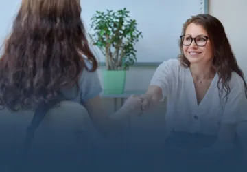Social Worker with Client