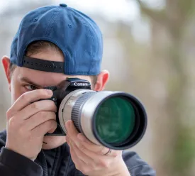 man holding camera