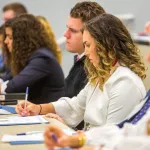 Students taking notes